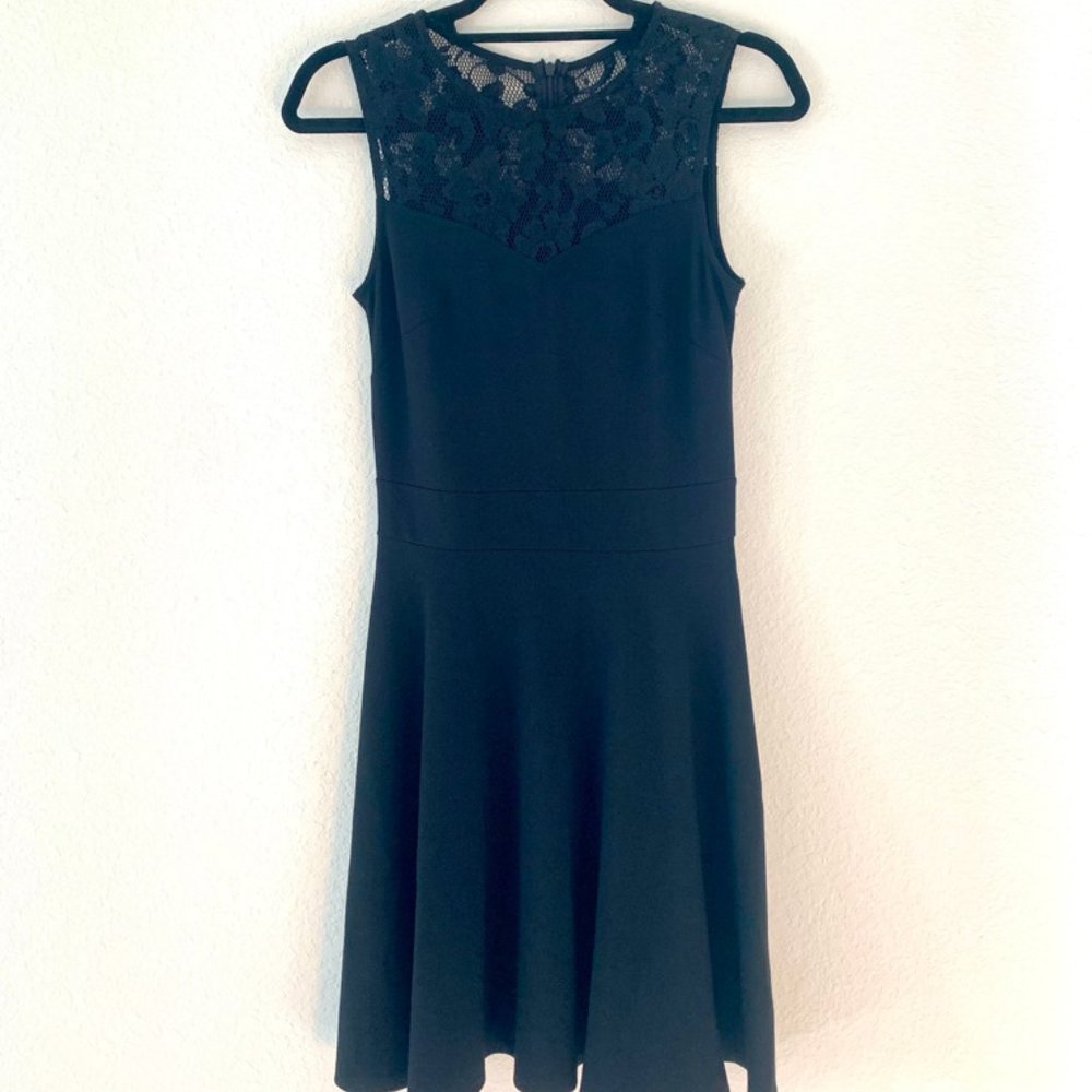 High-neck Lace Black Formal Dress